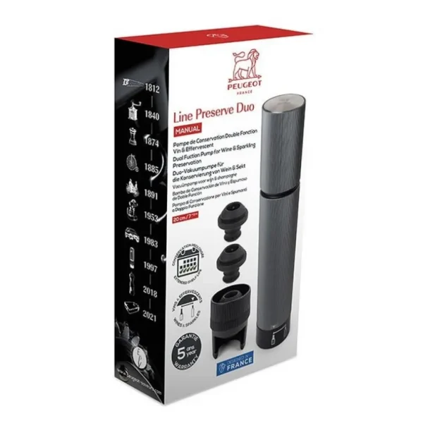 PEUGEOT Ustensiles Pour Le Vin<Pompe à vide Line Preserve Duo Carbone,