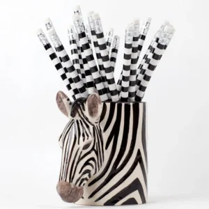 Quail Ceramics UK Vases | Objets Insolites<Pot à crayon Zèbre,