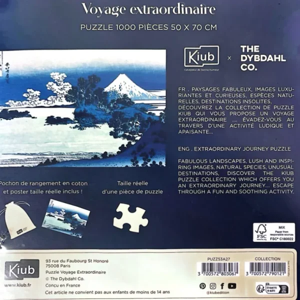 Kiub Les Jeux D'Intérieur<Puzzle de 1000 pièces Mont Fuji en Hiver,
