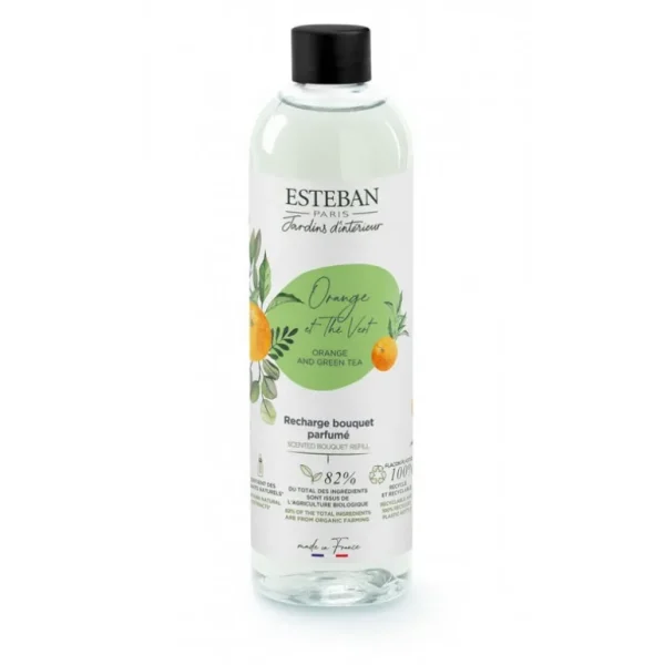 ESTEBAN Parfums D'Intérieur<Recharge de bouquet parfumé 250 ml Orange et Thé vert,