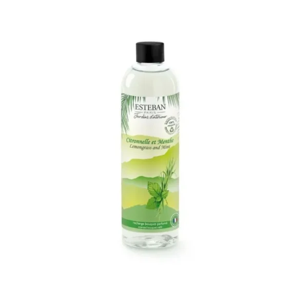 ESTEBAN Parfums D'Intérieur<Recharge de bouquet parfumé 250 ml Citronnelle et Menthe, Estéban