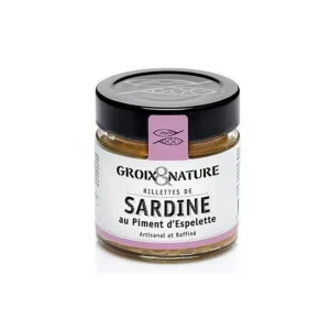 Groix et Nature Tartinables<Rillettes de Sardine au piment d'Espelette,