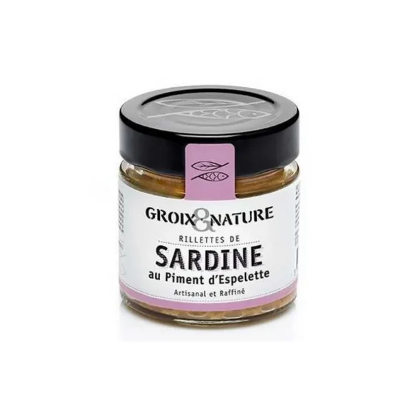 Groix et Nature Tartinables<Rillettes de Sardine au piment d'Espelette,