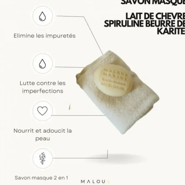 Malou & Marius Les Soins<Savon Masque au Lait de Chèvre,