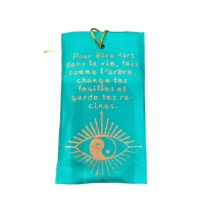mas du roseau Les Soins<Savon Message Pensée Positive couleur Bleu Clair,