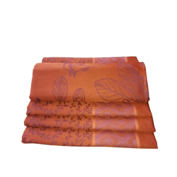 Sud Etoffe Serviettes<Serviette de table Bird Burnt Orange,