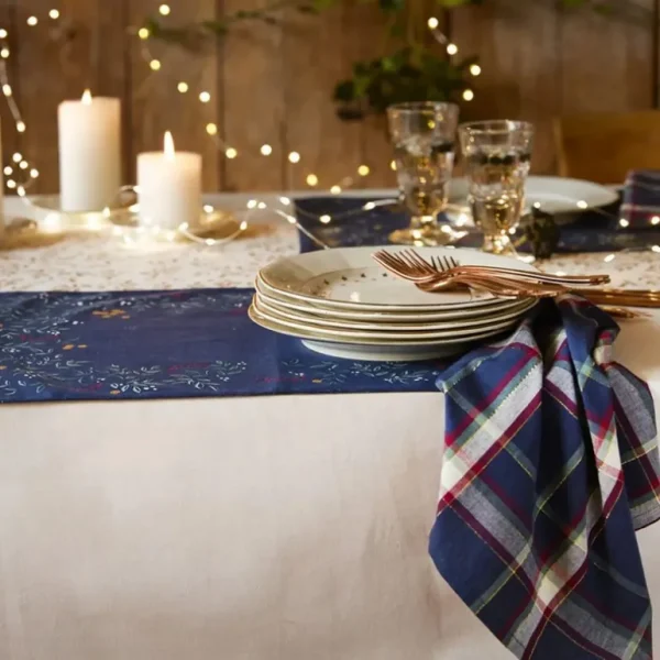 Sylvie Thiriez Serviettes<Serviette de table Lueur d'Hiver Carreaux,