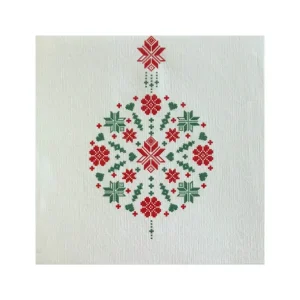 Françoise PAVIOT Serviettes En Papier<Serviettes en papier Boule Brodée,