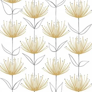 PaperProduct Design Serviettes En Papier<20 serviettes en papier Flowers on Fire Gold,