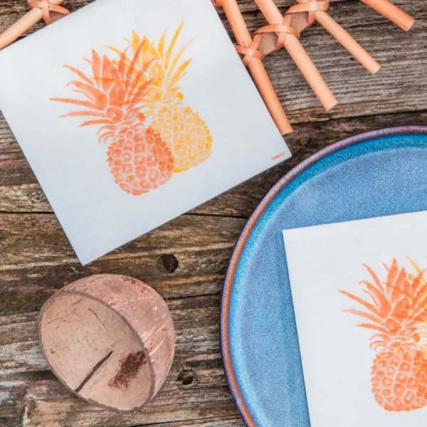 Françoise PAVIOT Serviettes En Papier<Serviettes en papier pm Ananas,