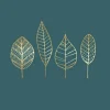 PaperProduct Design Serviettes En Papier<20 serviettes en papier Pure Gold Leaves Forest,