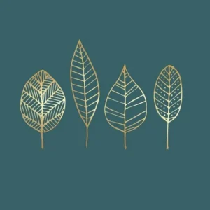 PaperProduct Design Serviettes En Papier<20 serviettes en papier Pure Gold Leaves Forest,