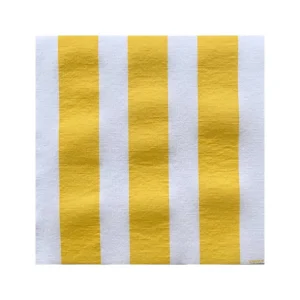 Françoise PAVIOT Serviettes En Papier<Serviettes en papier Rayure Jaune,