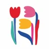 PaperProduct Design Serviettes En Papier<20 serviettes en papier Tulipes,
