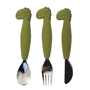 Enfant Trixie Les Couverts Pour Enfant<Set 3 couverts silicone Mr Dino,