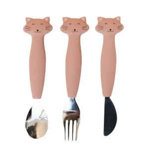 Enfant Trixie Les Couverts Pour Enfant<Set 3 couverts silicone Mrs Cat,