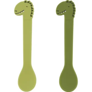 Enfant Trixie Les Couverts Pour Enfant<Set 2 cuillères silicone Mr Dino,