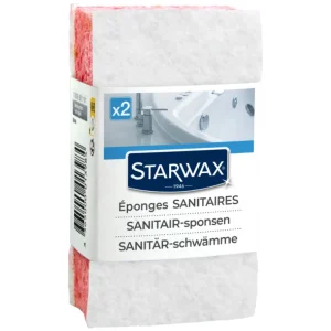 STARWAX Brosserie<Set de 2 Eponges Sanitaires,