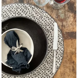 Beija Flor Sets De Table<Set de table en vinyle Poppy Black,