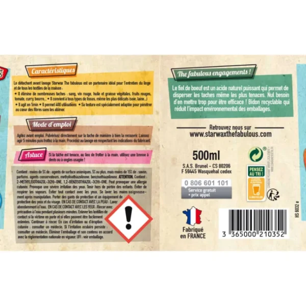 STARWAX Textiles | Écologiques<Spray détachant au fiel de boeuf, Fabulous