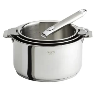 CRISTEL Amovible<Série de 3 casseroles amovibles inox Casteline,