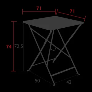 FERMOB Tables De Jardin<Table Bistro 71x71 cm,