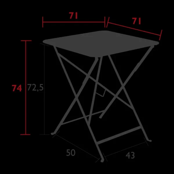 FERMOB Tables De Jardin<Table Bistro 71x71 cm,