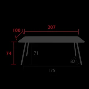 FERMOB Tables De Jardin<Table Luxembourg  207 x 100 cm ,