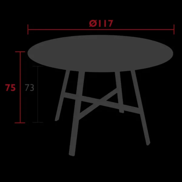 FERMOB Tables De Jardin<Table ronde 117 cm SO'O,