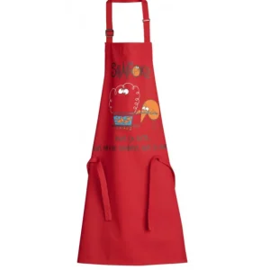 Winkler Torchons<Tablier de cuisine Shadoks "Plus ça rate" rouge,