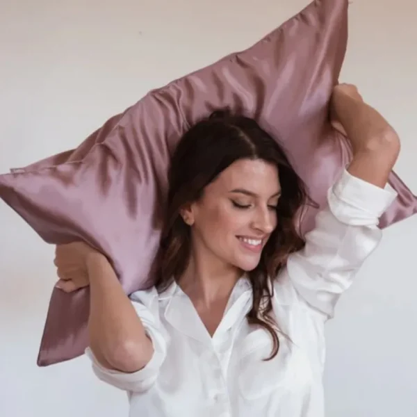 Emily's Pillow Les Accessoires | Housses De Couette, Parures<Taie d'Oreiller en Soie 51 x 76 cm Bois de Rose,