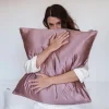 Emily's Pillow Les Accessoires | Housses De Couette, Parures<Taie d'Oreiller en Soie 65 x 65 cm Bois de Rose,
