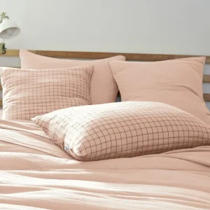 L'effet papillon Housses De Couette, Parures<Taie d'oreiller Gaze de coton Gaïa Mix Guimauve,