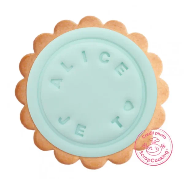 ScrapCooking Emporte-Pièce<Tampon messages Biscuit,