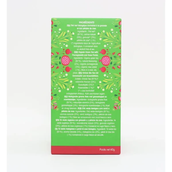 English Tea Shop Les Thés Et Tisanes<Thé Vert Bio Grenade 20 sachets,