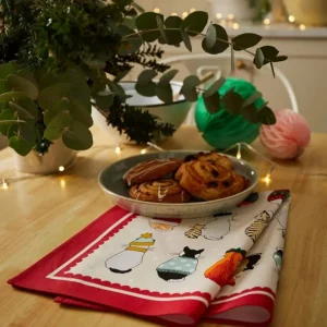 Ulster Weavers Torchons<Torchon en coton Christmas Cats in Waiting,