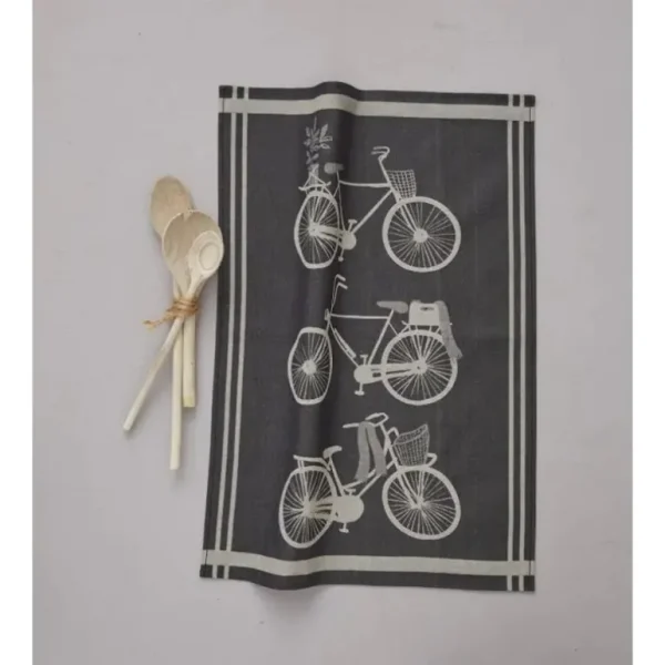 Sylvie Thiriez Torchons<Torchon jacquard Amsterdam noir,