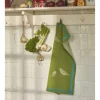 Sylvie Thiriez Torchons<Torchon jacquard Sur un fil vert,