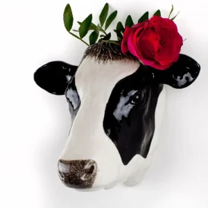 Quail Ceramics UK Vases | Objets Insolites<Vase mural Vache M,